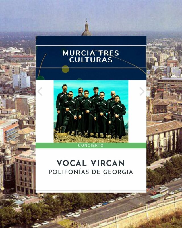 Vocal Vircan actuará en el  Festival internacional Las tres culturas de Múrcia en la Iglesia Pasos de Santiago, con una acústica impresionante 🎶

El sábado 25 de Mayo, acceso es libre (hasta completar aforo). 

#tresculturas #murcia #conciertosmurcia
